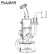 画像1: Pulsar - Debonaire Diamond Triple Perc Glass Recycler Dab Rig リサイクラー ダブリグ ボング 23.5cm (1)