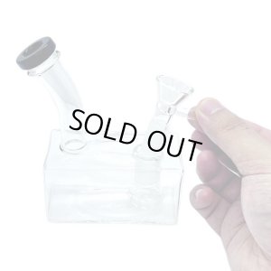 画像4: Rectangle Thick Glass Water Pipe ミニ ガラスボング 