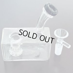 画像3: Rectangle Thick Glass Water Pipe ミニ ガラスボング 