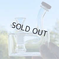 Rectangle Thick Glass Water Pipe ミニ ガラスボング 