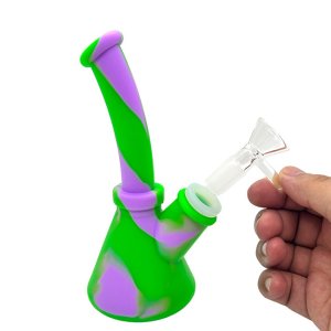 画像4: Mini Silicone Beaker Bong ミニシリコン ビーカー ボング 17cm