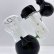 画像5: Heady Smoking Pipes - Black Hookah Bubbler  ガラスバブラー  (5)