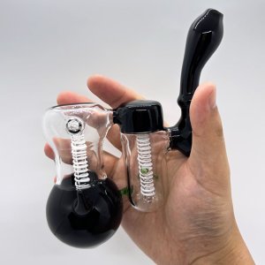 画像6: Heady Smoking Pipes - Black Hookah Bubbler  ガラスバブラー