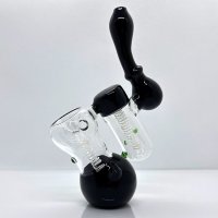 Heady Smoking Pipes - Black Hookah Bubbler  ガラスバブラー