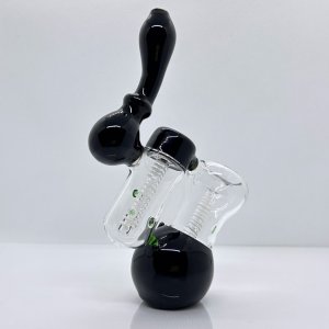 画像3: Heady Smoking Pipes - Black Hookah Bubbler  ガラスバブラー