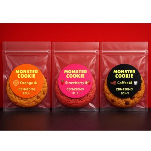 画像2: CHILL MONSTER - チルモンスター CBN420mgクッキー  簡易パッケージバージョン（3枚入り／1枚入り）