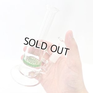 画像3: Slim Honeycomb Glass Bong  ガラスボング 15cm