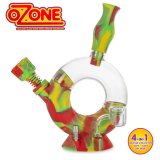 OOZE - OZONE Silicone Water Pipe & Nectar Collector 4 in 1 ガラス&シリコン ボング（ハーブ／ワックス／CBDカートリッジ対応）