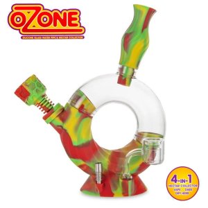 画像1: OOZE - OZONE Silicone Water Pipe & Nectar Collector 4 in 1 ガラス&シリコン ボング（ハーブ／ワックス／CBDカートリッジ対応）