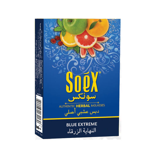 Soex Blue Extreme ミックスフルーツ ミント 50g ニコチンなし シーシャ用ハーブフレーバー