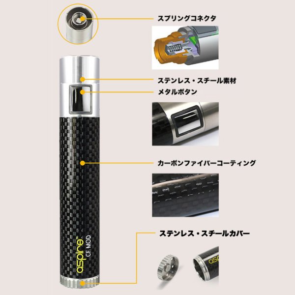 画像3: 【期間限定SALE】Aspire  - CF MOD Battery 【上級者用MOD】 (3)