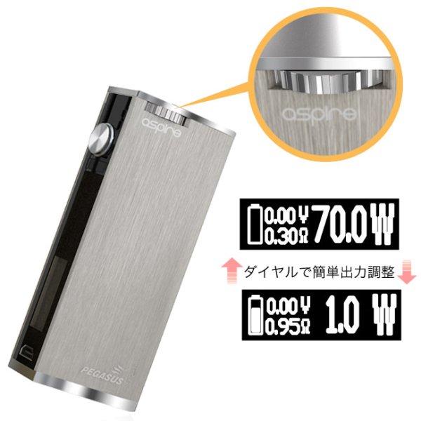 画像5: Aspire - Pegasus BOX MOD(Ver.1)【温度管理機能付き・サブオーム対応】 (5)