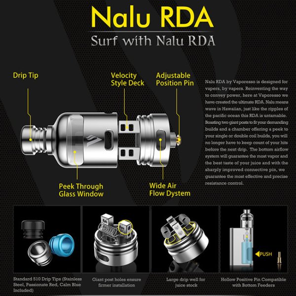 画像3: Vaporesso - Nalu RDA【中〜上級者向け・電子タバコ/VAPEアトマイザー】 (3)