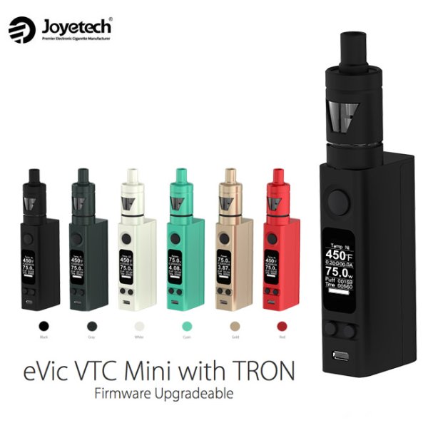 画像1: Joyetech - eVic VTC Mini  with TRON（Ver 3.0アップデート済み）【温度管理機能付き・電子タバコ／VAPEスターターキット】 (1)