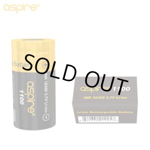 画像: Aspire - INR 18350 リチウムイオン充電池【フラットトップ／1100mAh】