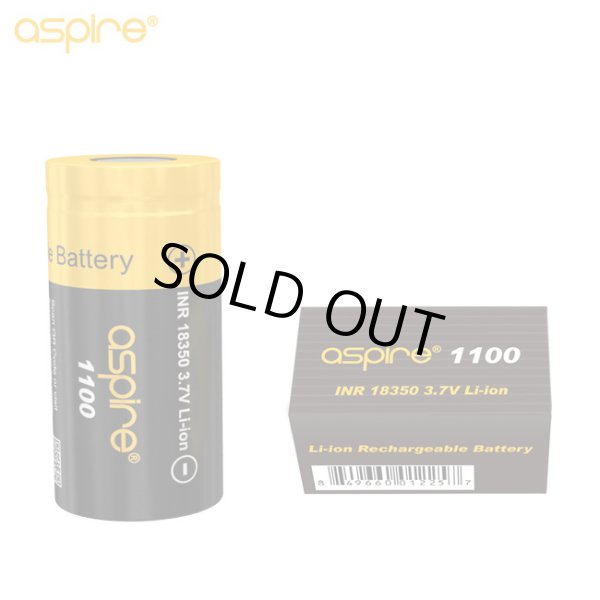 画像1: Aspire - INR 18350 リチウムイオン充電池【フラットトップ／1100mAh】 (1)