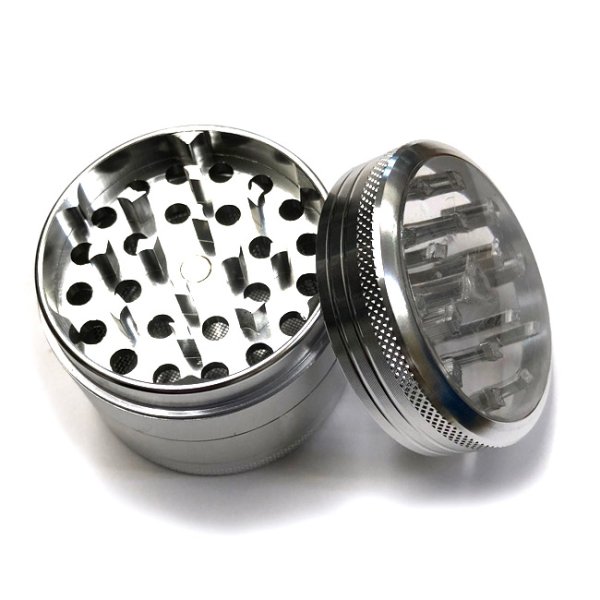 画像2: 4pc Clear Top  Grinder クリアキャップ アルミグラインダー φ50mm (2)