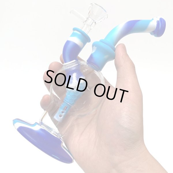 画像8: カラフルシリコン with ガラスチャンバーボング (8)