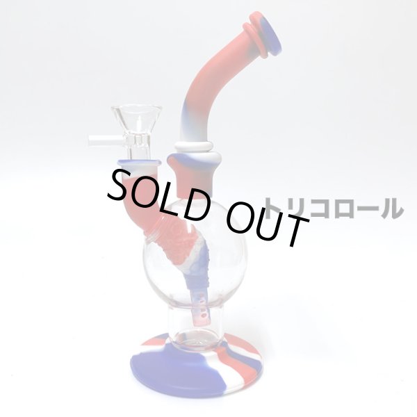 画像3: カラフルシリコン with ガラスチャンバーボング (3)