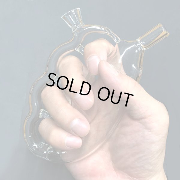 画像6: メリケンサック型 ガラス バブラー パイプ (6)