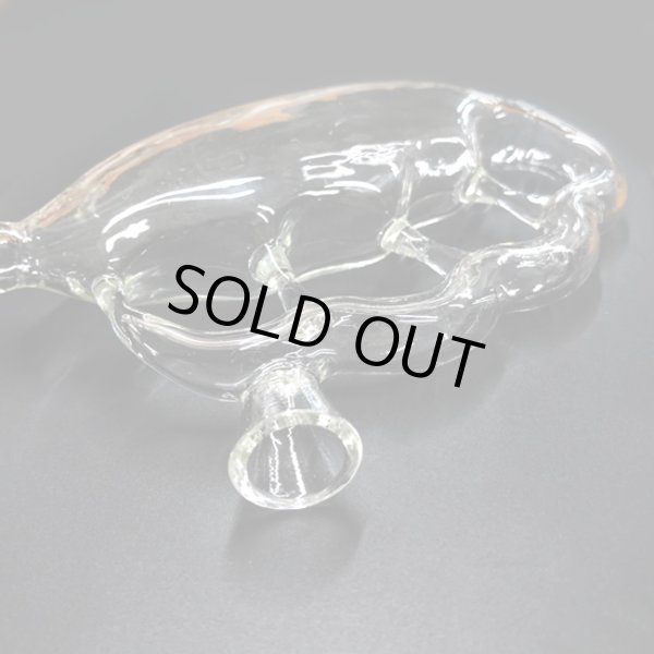 画像4: メリケンサック型 ガラス バブラー パイプ (4)