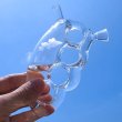画像7: メリケンサック型 ガラス バブラー パイプ (7)