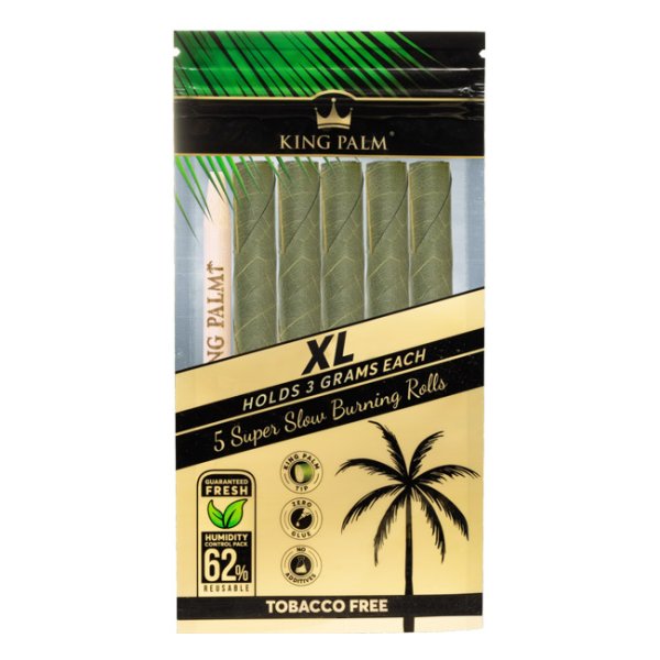 画像1: KING PALM - XL Natural Pre-Rolled ナチュラルリーフラップ 5本入り (1)