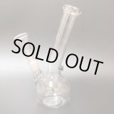 画像: 7inch Clear Glass Bong Flask  ガラスボング 18cm