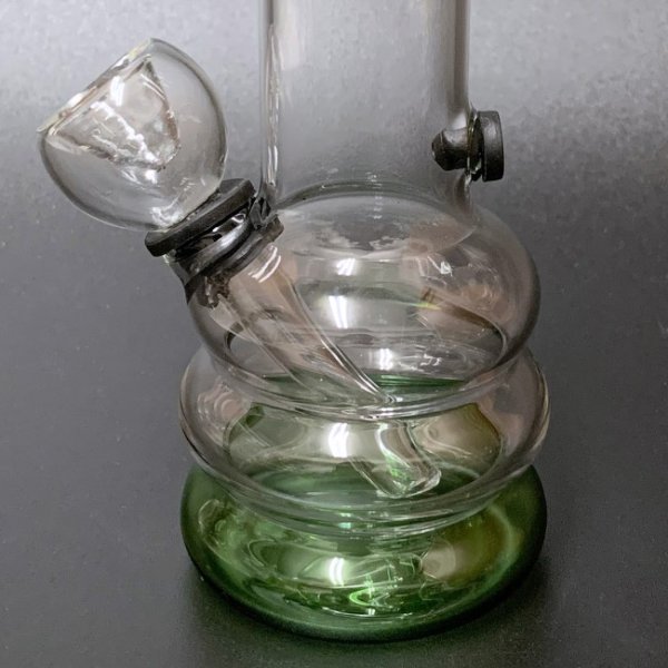 画像4: Glass Mini Bong 3Rings ミニ ガラスボング 14cm (4)