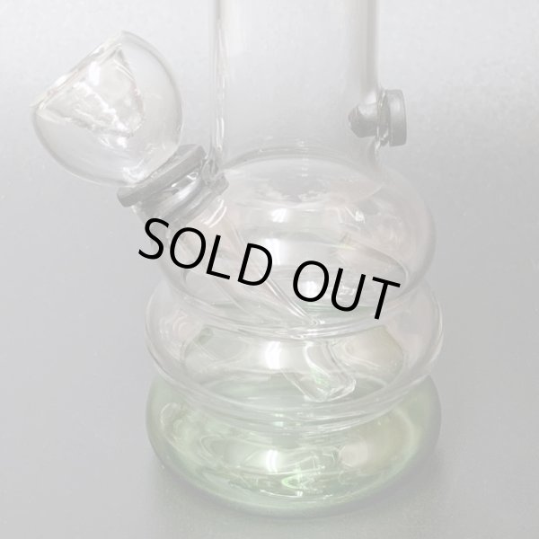 画像4: Glass Mini Bong 3Rings ミニ ガラスボング 14cm (4)