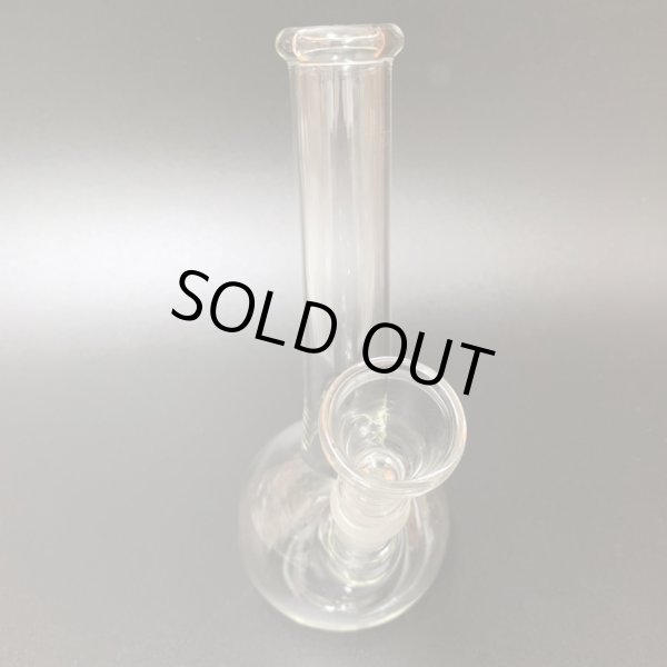 画像2: 7inch Clear Glass Bong Flask  ガラスボング 18cm (2)