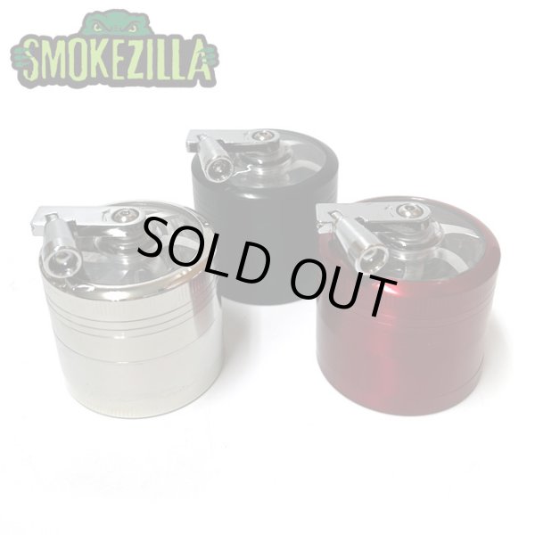 画像1: SmokeZilla - 4pc Metal Crank Grinder ハンドル付き グラインダー φ53mm (1)