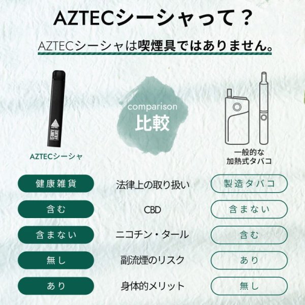 画像10: Aztec アステカ -  使い捨て CBD シーシャ （CBD 含有率 25%） (10)