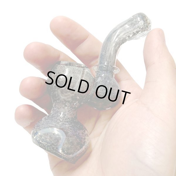 画像7: Mini Silver Fumed Frit Glass シャーロック バブラー (7)