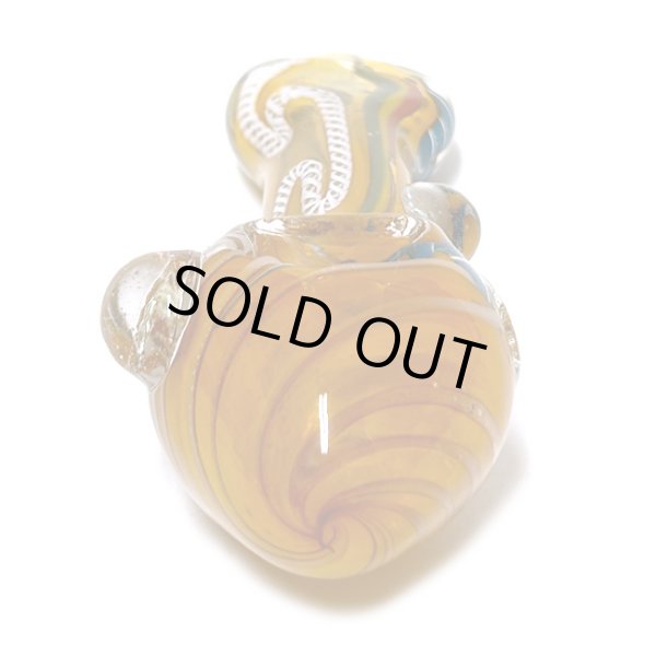 画像6: Thick Gold Fumed Stripe Glass Pipe ガラスパイプ (6)