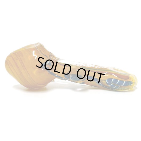 画像4: Thick Gold Fumed Stripe Glass Pipe ガラスパイプ (4)