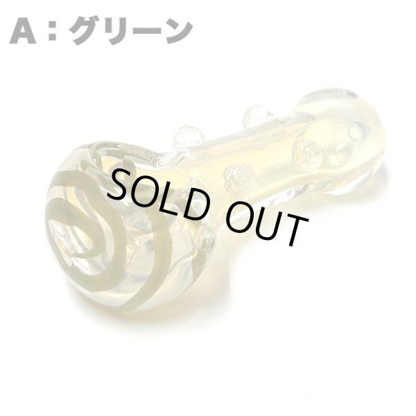 画像2: Spiral Striped Color Changing Glassスモール ガラスパイプ (2)