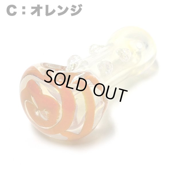 画像4: Spiral Striped Color Changing Glassスモール ガラスパイプ (4)