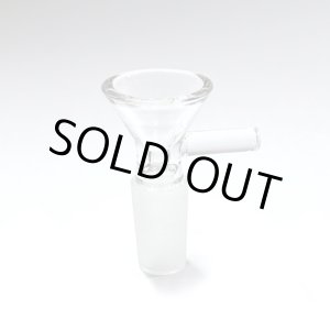 画像: Clear Glass on Glass Bowl with Handle - ガラスボング　水パイプ用　火皿 ／ 14mm オス型