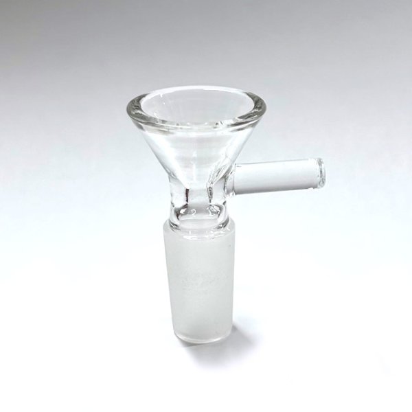 画像1: Clear Glass on Glass Bowl with Handle - ガラスボング　水パイプ用　火皿 ／ 14mm オス型 (1)