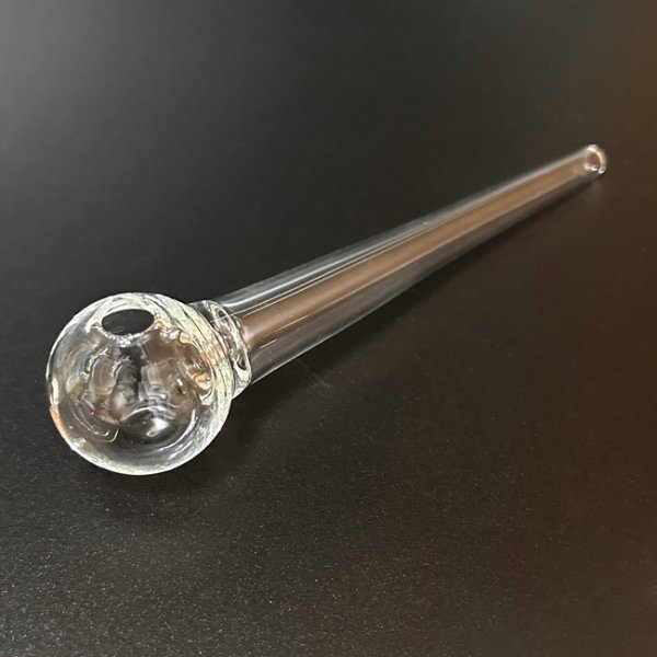 画像1: Thick Pyrex Glass クラックパイプ ガラパイ - 15cm (1)