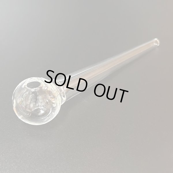 画像1: Thick Pyrex Glass クラックパイプ ガラパイ - 15cm (1)