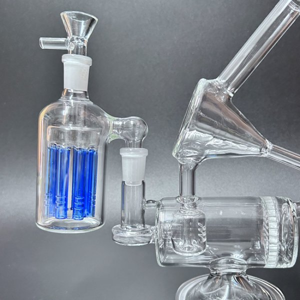 画像6: Pyrex Bubbler Ash Catcher ガラスボング用 拡張チャンバーパーツ 90°(14mm/18mm) (6)