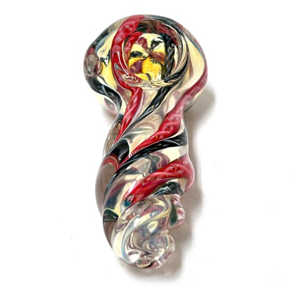 画像6: Color Changing Striped Twisted Glassスモール ガラスパイプ (6)