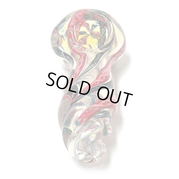 画像6: Color Changing Striped Twisted Glassスモール ガラスパイプ (6)