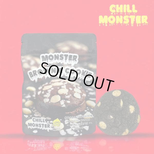 画像1: （新味登場）CHILL MONSTER - チルモンスター CBNクッキー 1枚入り / CBN420mg（ココアブラウニー／キャラメル） (1)