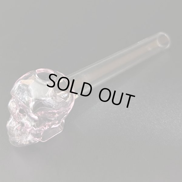 画像2: パイレックス クラックパイプ Skull Head ガラパイ （約12cm） (2)