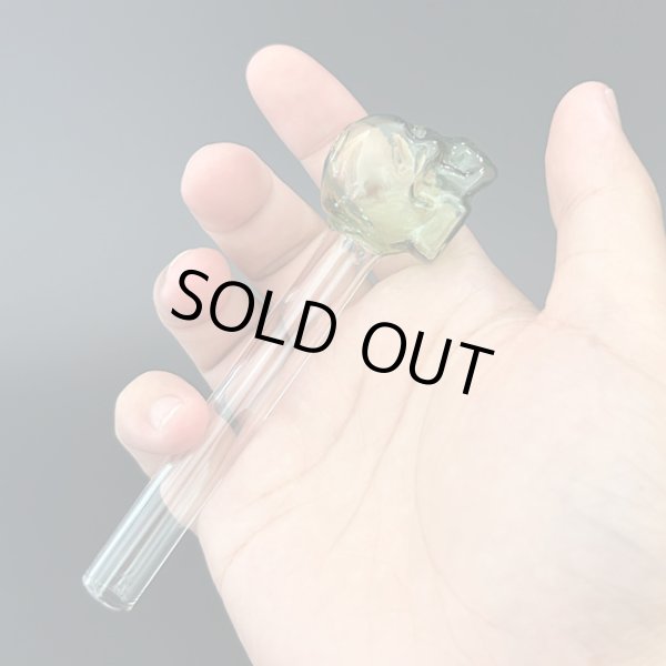 画像3: パイレックス クラックパイプ Skull Head ガラパイ （約12cm） (3)