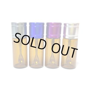 画像: スプーン付き ガラスボトル 53mm × 17mm／色付きガラス