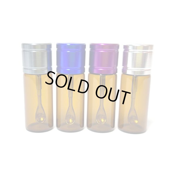 画像1: スプーン付き ガラスボトル 53mm × 17mm／色付きガラス (1)